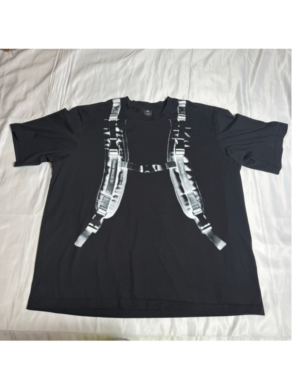 Men's G-Star RAW Graphic Tee Shirt XL Black White